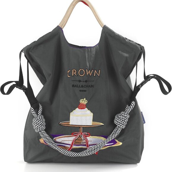 Nylon Tote Bag Large Embroidery Personalized Shoulder Purse for Mom Teacher - Picture 1 of 6